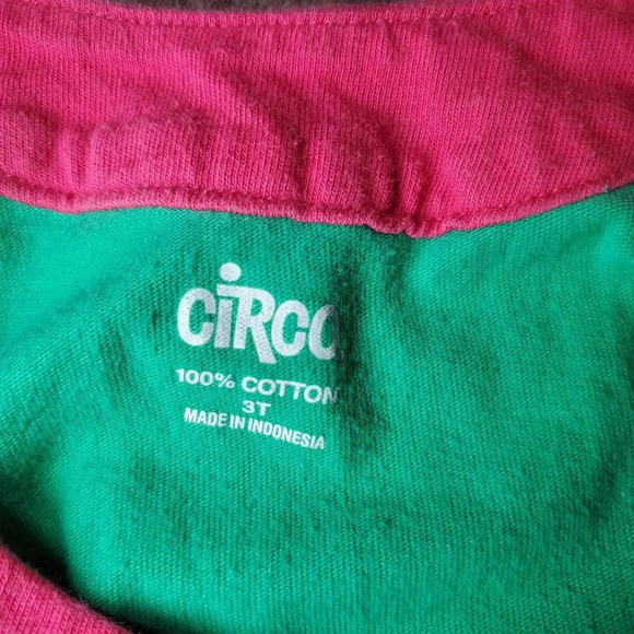 Circo Toddler Girl Size 3T Green and Pink Summer Butterfly Dress 100% Cotton - Picture 3 of 10